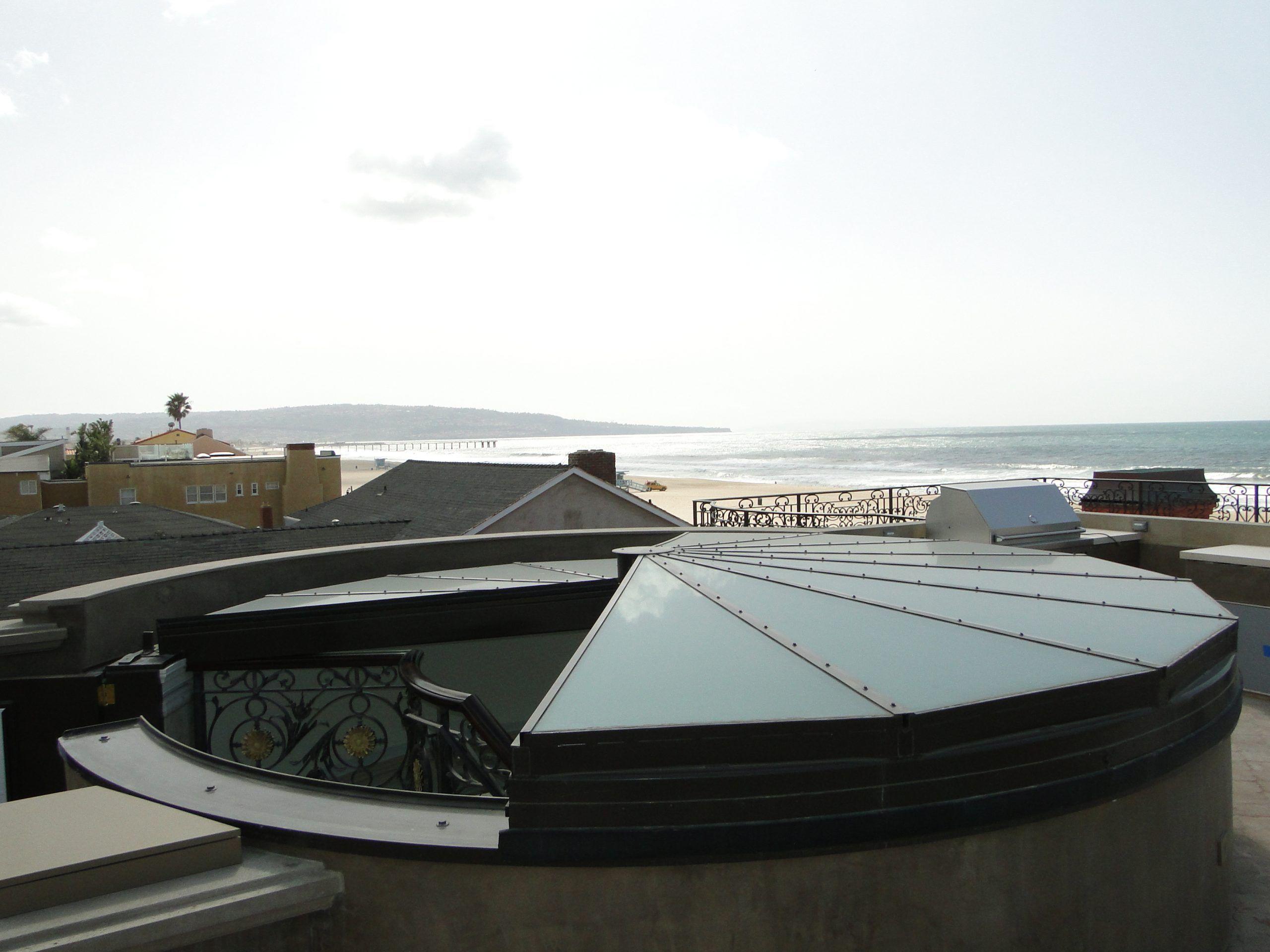 Conical glass roof