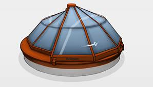 Rotating dome roof