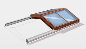Retractable Roof Configurations - Saddle-ridge roof